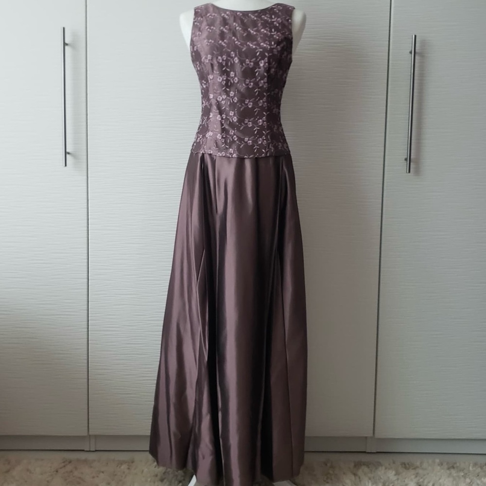 Vintage Scott McClintock Embroidered Bodice Two Piece Maxi Dress